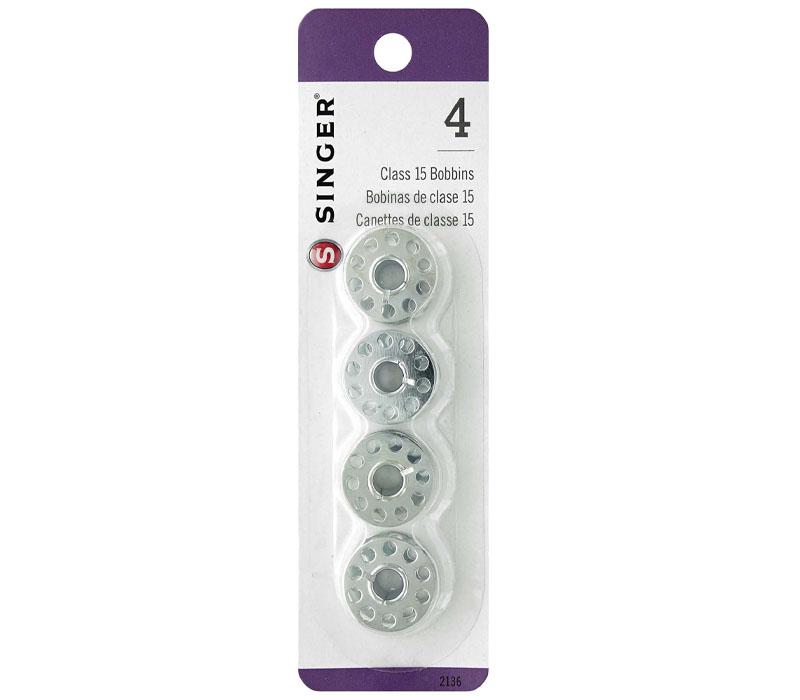 Singer 2136 Metal Class 15 Bobbins - 4 pack