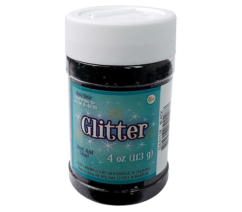 Glitter - Black - 4 ounce jar