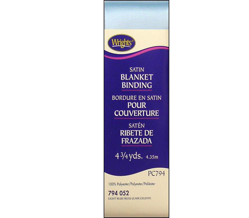 Wrights Satin Blanket Binding - 2-inch - Blue - Craft Warehouse