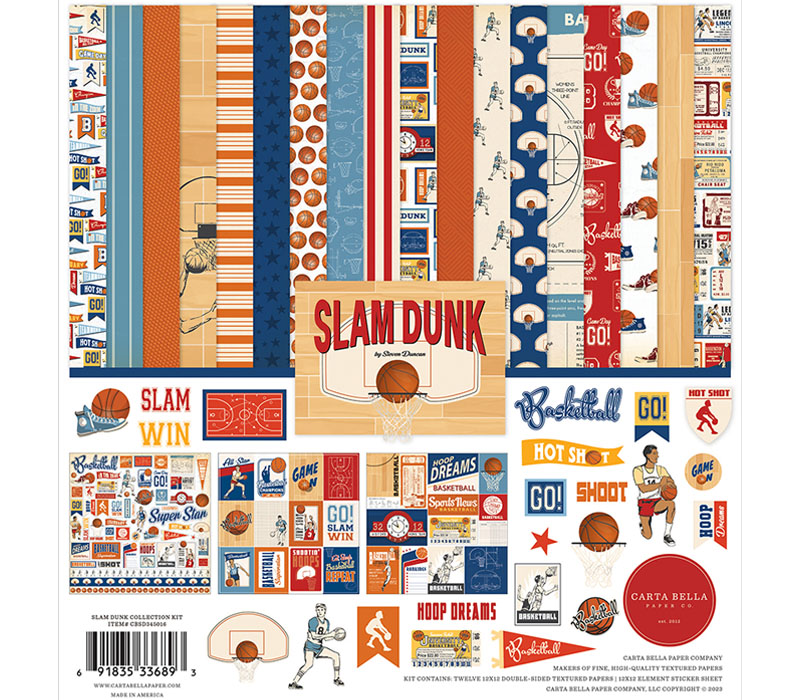 Echo Park Collection Paper Kit - 12x12 - Slam Dunk