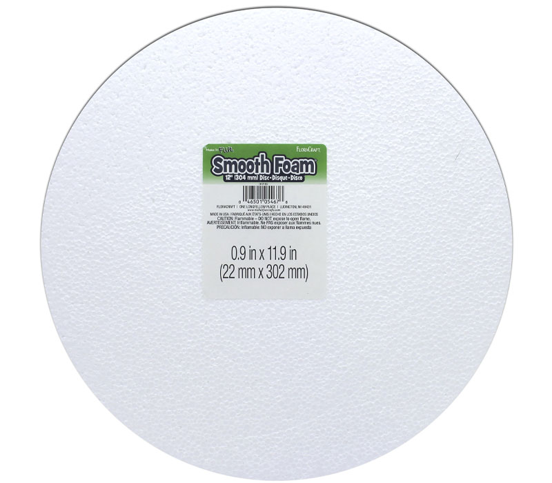 FloraCraft Foam Disc - Smooth - 12-inch x 1-inch