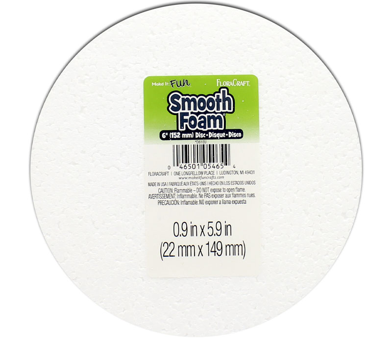 Smoothfoam Cube Crafts Foam for Modeling, 5-Inch, White