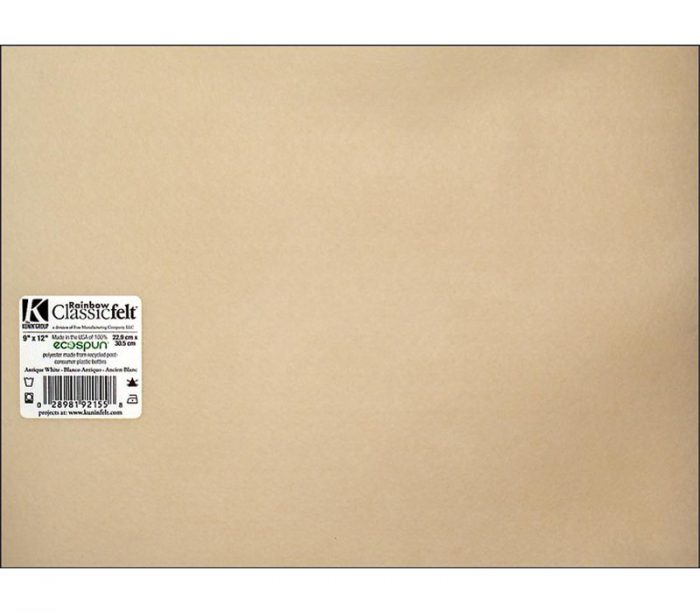 Kunin Classic Felt - 9-inch x 12-inch - Antique White