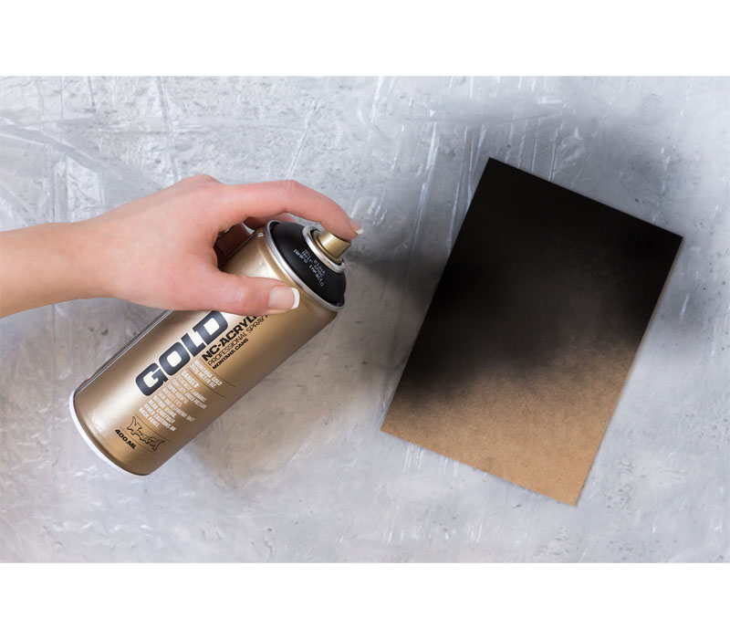 Montana Cans GOLD Spray Paint, 400ml, Chrome Effect, Goldchrome 