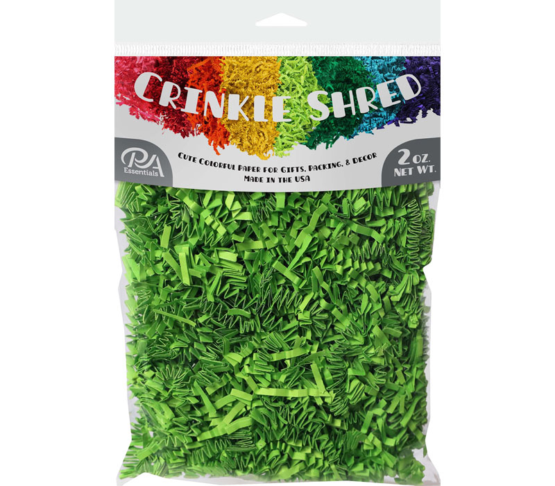 Green Crinkle Paper Shreds 2oz