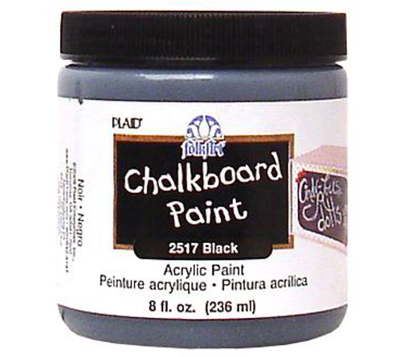 Plaid Folkart Chalkboard Paint - 8-ounce - Black - Craft Warehouse