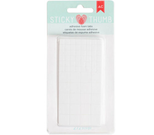 Sticky Thumb Dimensional Adhesive Foam Tabs White - 275 Per Package - Assorted Sizes