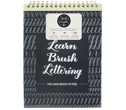 Kelly Creates Learn Brush Lettering Workbook - Large