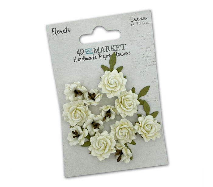 49th and Market Florets Paper Flowers - Cream