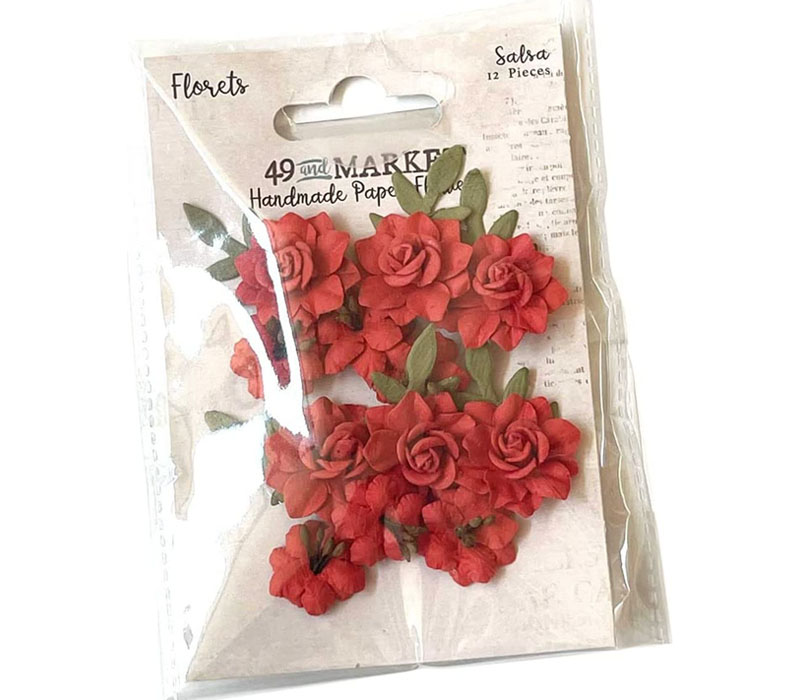49th and Market Florets Paper Flowers - Salsa
