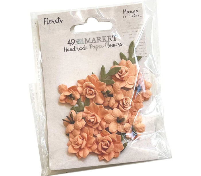 49th and Market Florets Paper Flowers - Mango