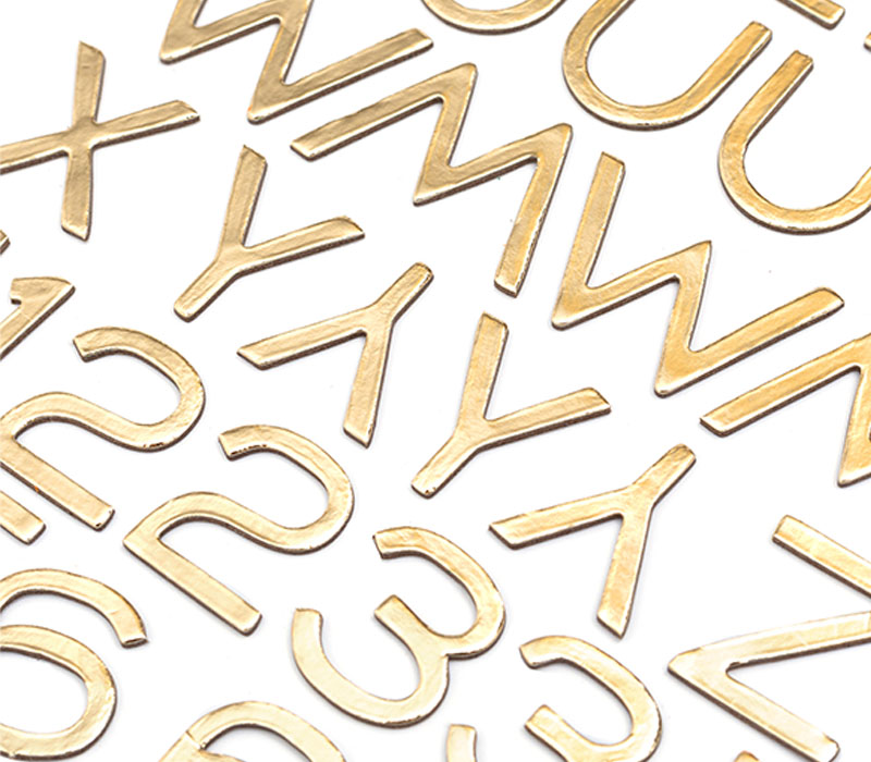 American Crafts Solid Stickers Rose Gold Foil Large Alphabet - Scrapbooking  Embellishments 