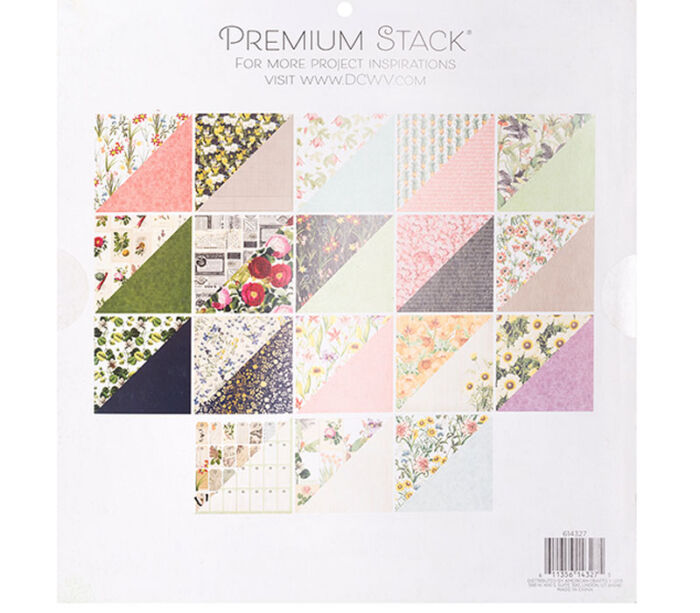 Die Cuts Botanical Beauty Collection - Foil Paper Stack - 12-inch x 12-inch - 36 Double Sided Sheets