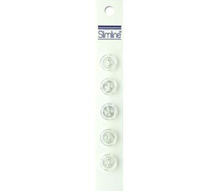 Slimline Buttons -  9/16-inch Pearl 5 Piece Hook #12