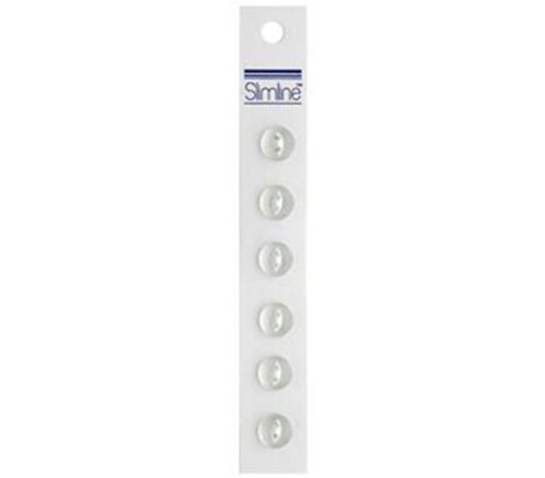 Slimline Buttons - 7/16-inch Pearl 6 Piece Hook #14