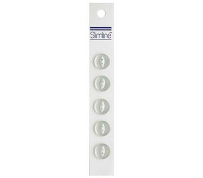 Slimline Buttons - 9/16-inch Pearl 5 Piece Hook #15