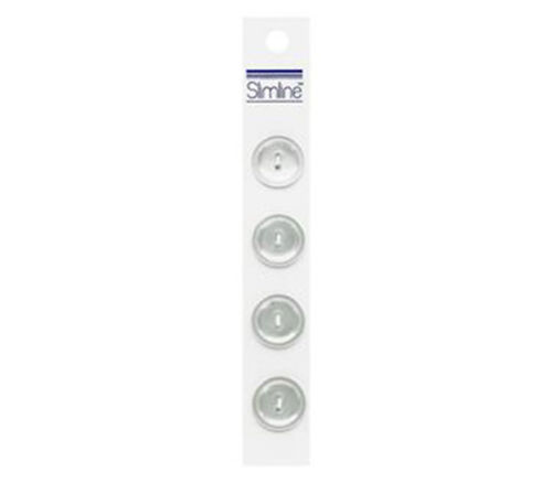 Slimline Buttons - 3/4-inch Pearl 4 Piece Hook #21