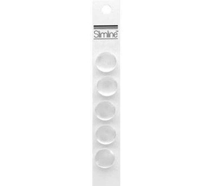 Slimline Buttons - 5/8-inch Pearl 5 Piece Hook #23
