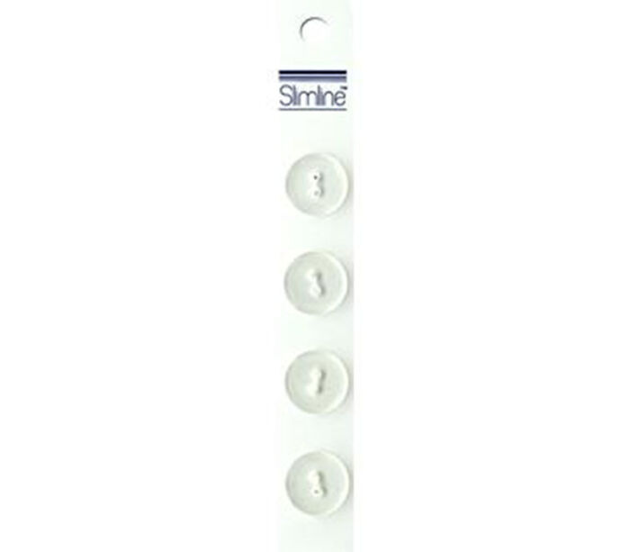 Slimline Buttons - 3/4-inch Clear 4 Piece Hook #25