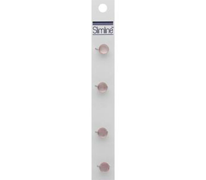 Slimline Buttons - 1/4-inch Light Pink 4 Piece Hook #26