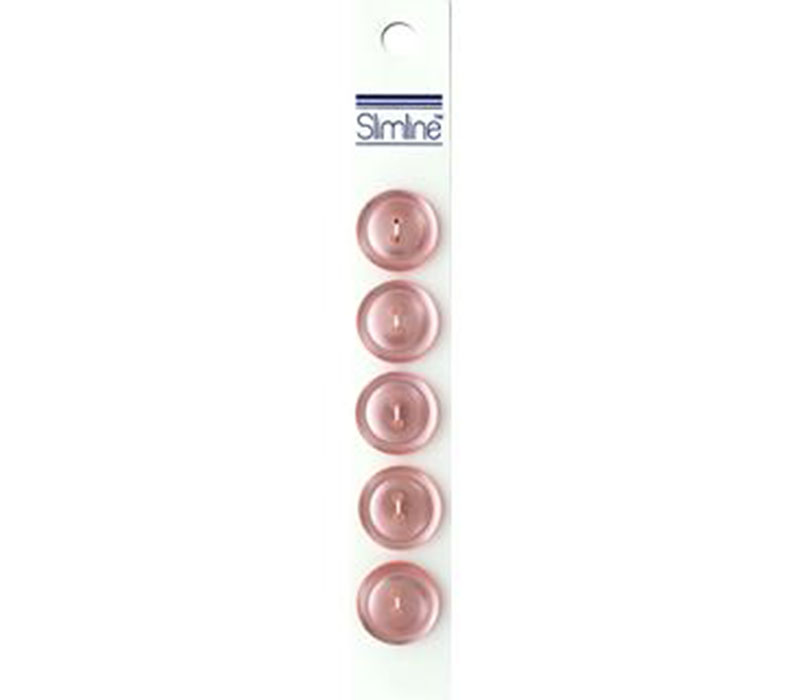 Slimline Buttons - 3/4-inch Pink 5 Piece Hook #32