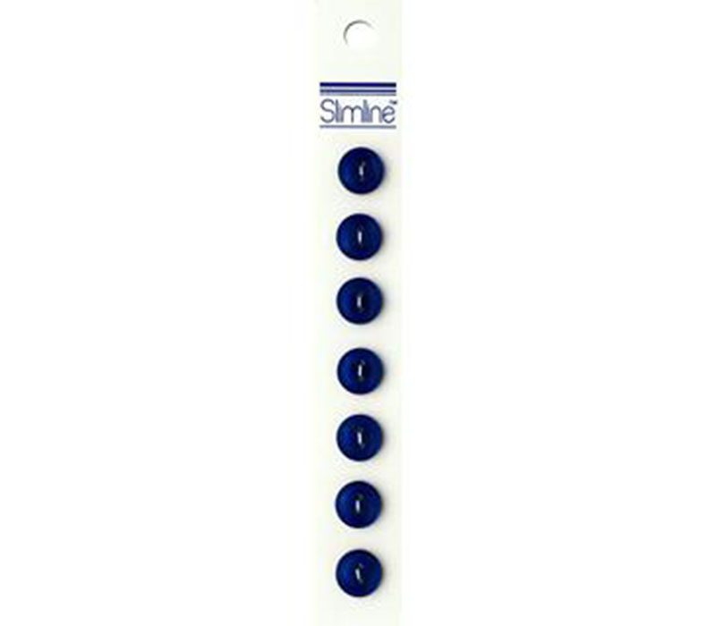Slimline Buttons - 7/16-inch Navy Blue 7 Piece Hook #54