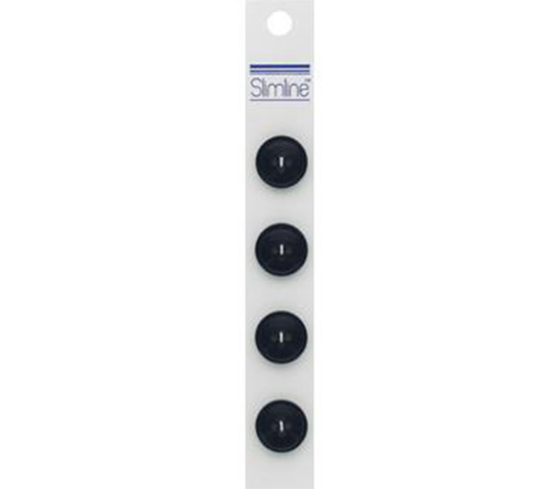 Slimline Buttons - 5/8-inch Navy Blue 4 Piece Hook #58