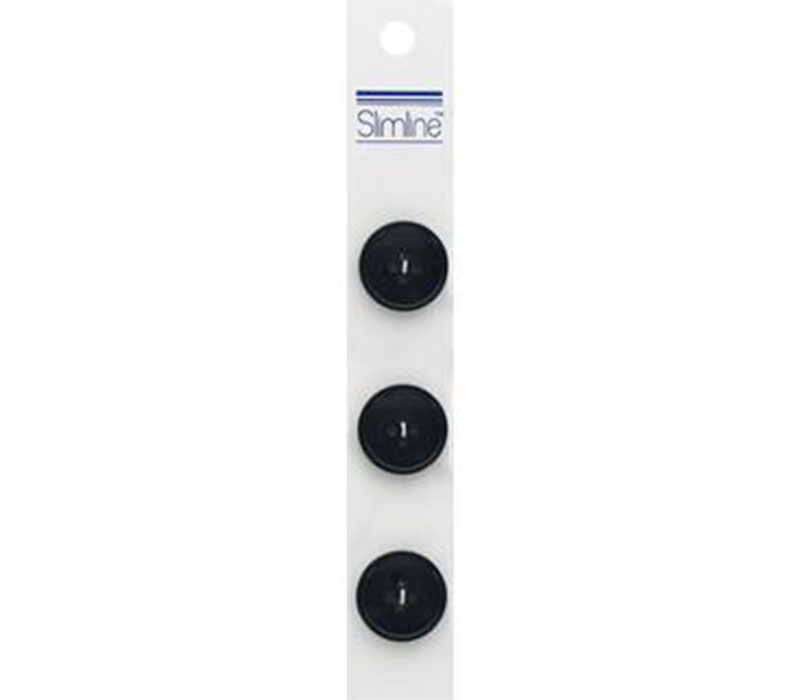 Slimline Buttons - 3/4-inch Navy Blue 3 Piece Hook #59