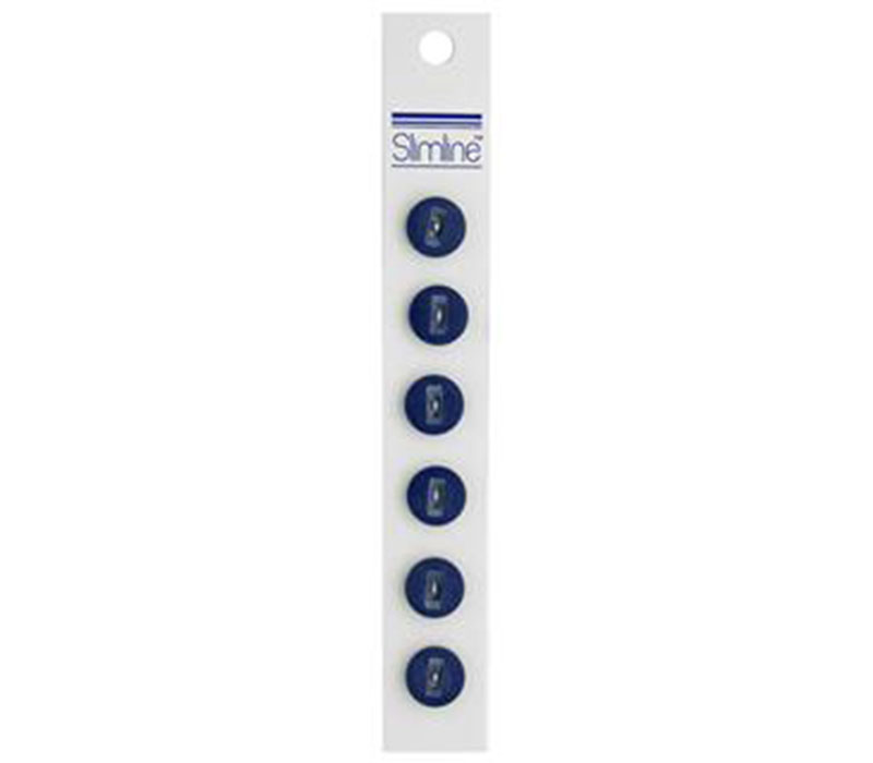 Slimline Buttons - 1/2-inch Royal Blue 6 Piece Hook #60