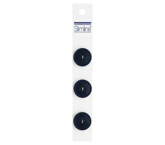 Slimline Buttons - 3/4-inch Royal Blue 3 Piece Hook #62