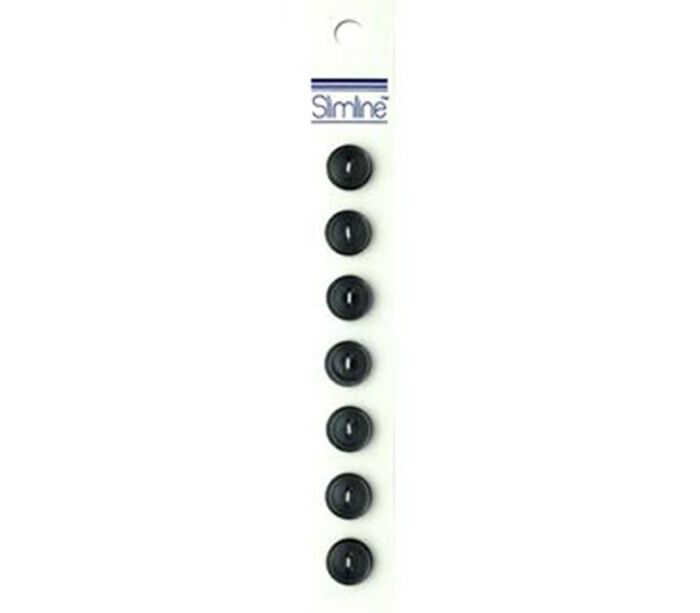 Slimline Buttons - 7/16-inch Grey 7 Piece Hook #69