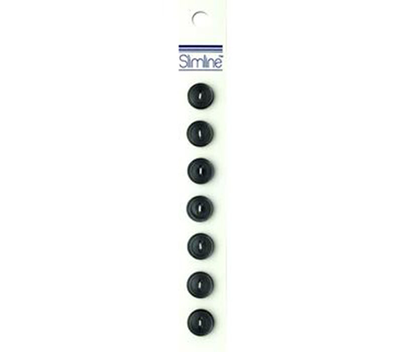 Slimline Buttons - 7/16-inch Grey 7 Piece Hook #69