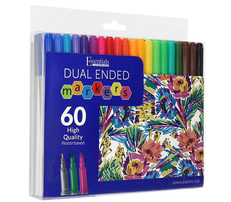 Essentials Dual Ended Marker Set - 60 Piece