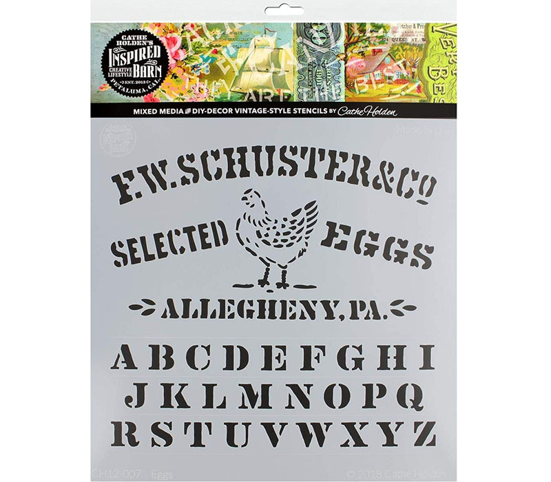 Stencil - Eggs - 12-inch x 12-inch