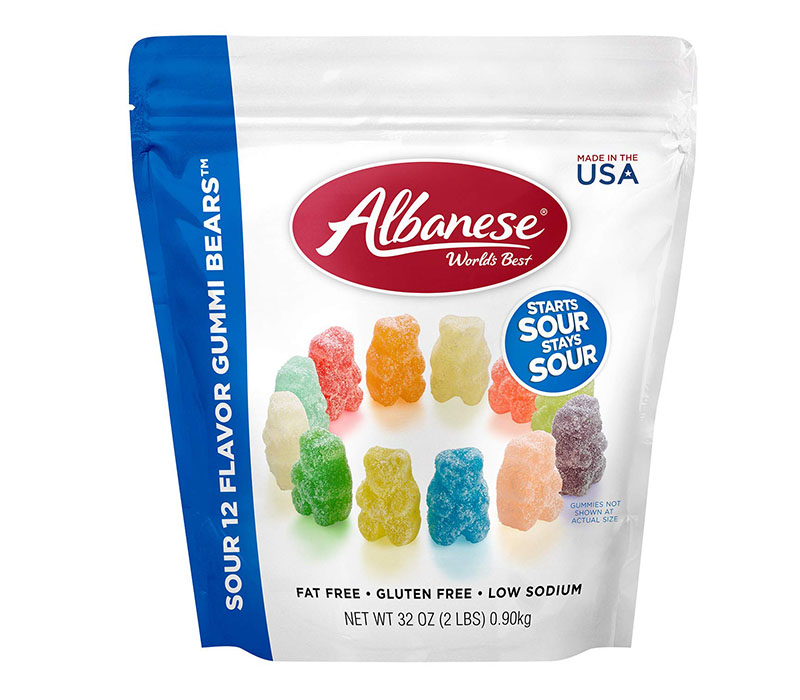 Albanese World's Gummi Bears - Sour 12 Flavors - 36-ounces