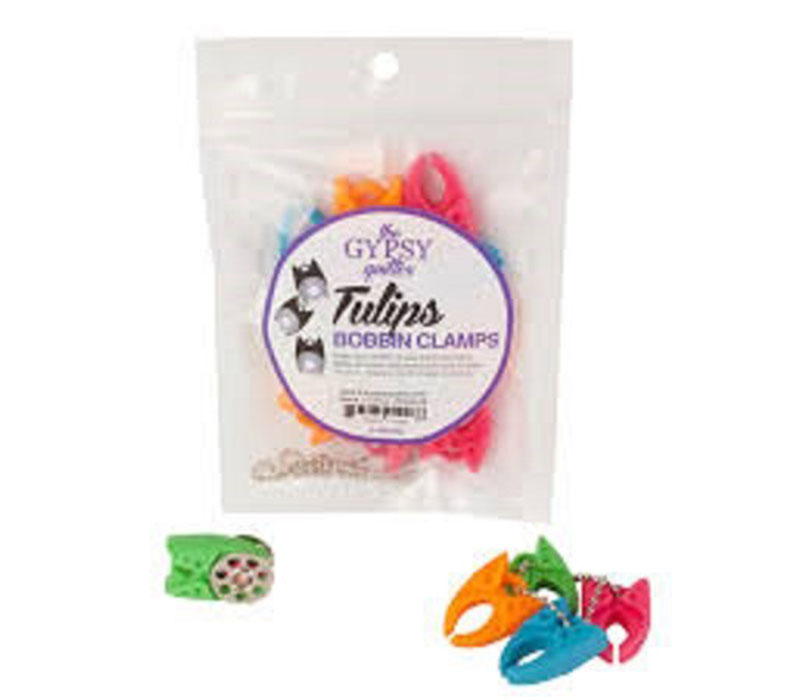 The Gypsy Quilter Tulips Bobbin Clamps - 12 Piece