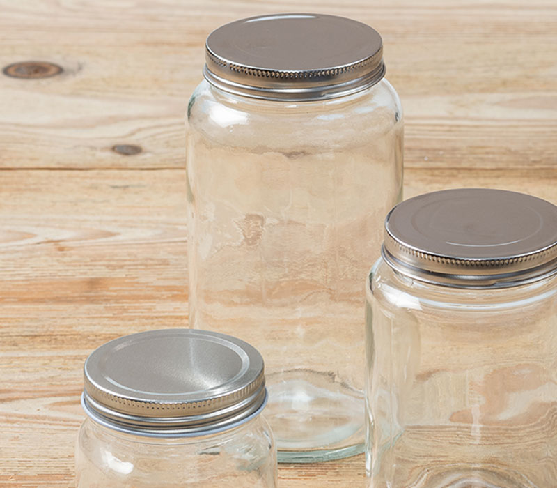 Glass Jar with Metal Lid - Large