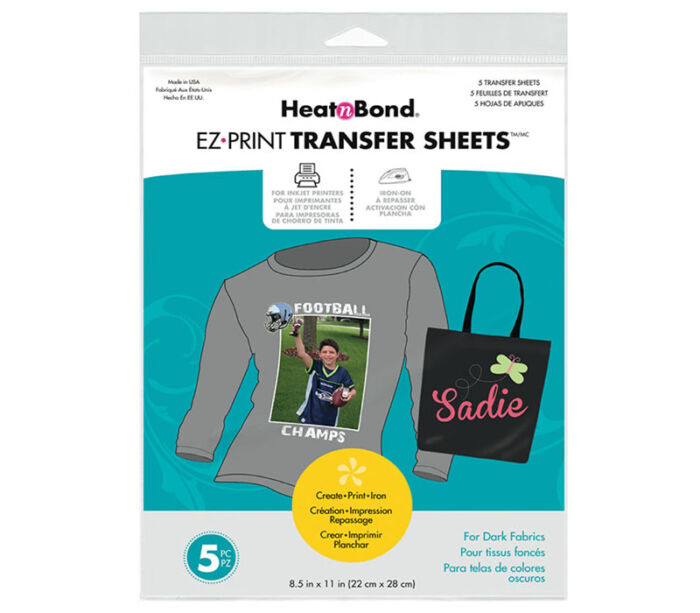 EZ Print Transfer Sheets 5 count for Dark Fabrics