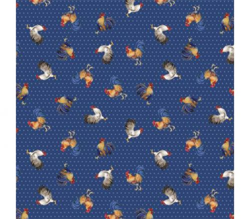Home to Roost Small Rooster Toss on Dark Blue