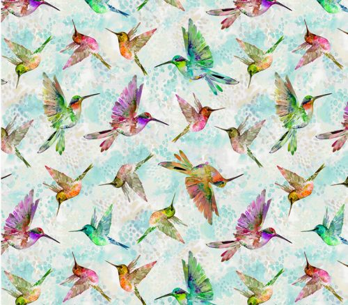 Hummingbird Fabric in flight morningdew
