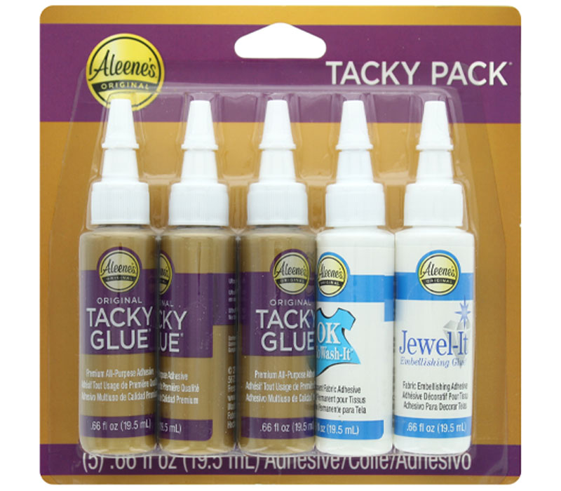 Aleene's Fabric Glue Tacky Pack. Includes 5 Different Adhesives