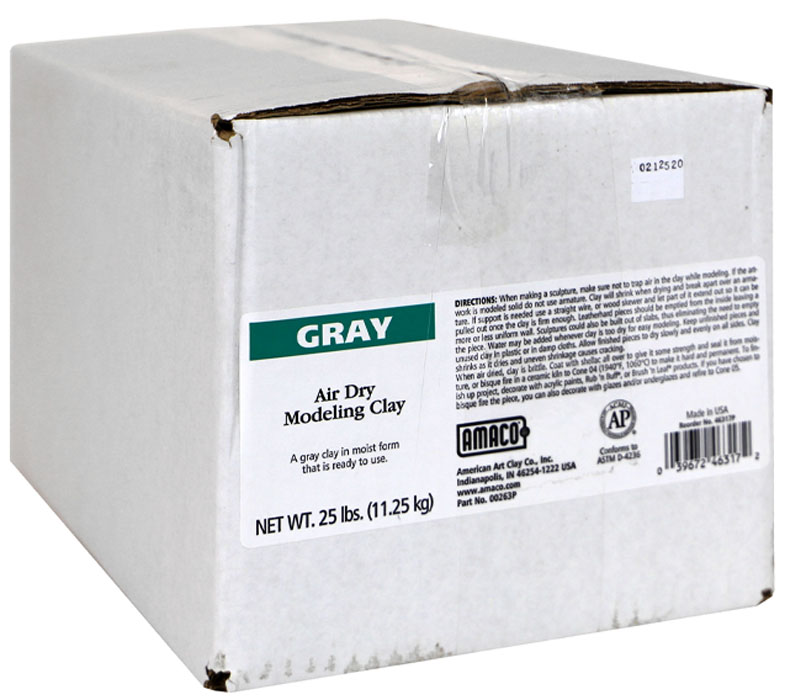 Amaco Air Dry Clay 25 Pounds Gray Craft Warehouse