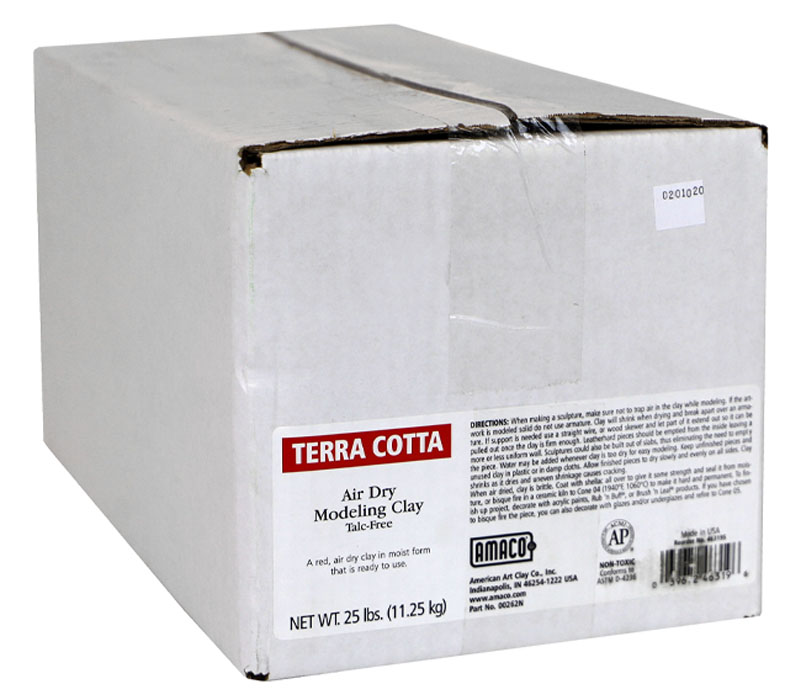 Amaco Air Dry Clay 25 Pounds Terra Cotta Craft Warehouse