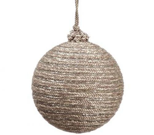 Ornament - Beaded Cord Ball - 4-inch