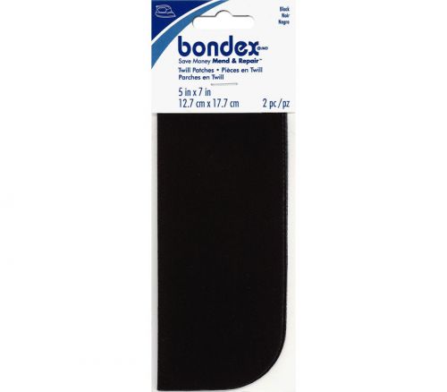 Wrights - Bondex Iron On Patch 5-inch x 7-inch Black 2 Piece