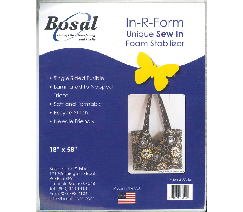 Bosal - In R Form Foam Sew In Fusible Stab 58-inch x 18-inch White