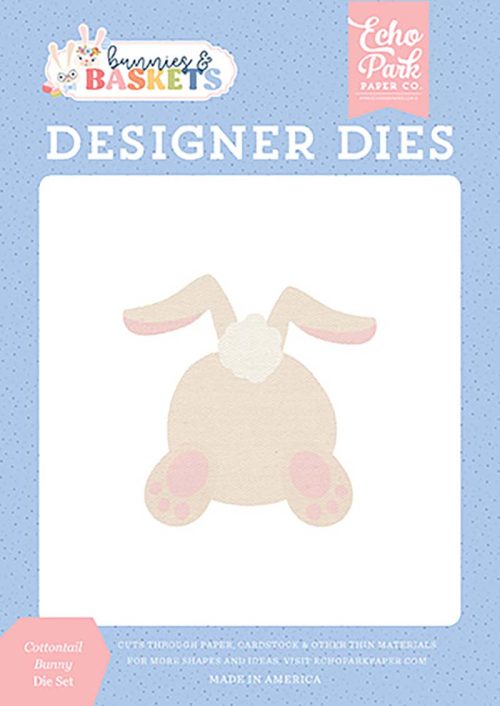 Echo Park Medium Die Set - Bunnies and Baskets Cottontail Bunny