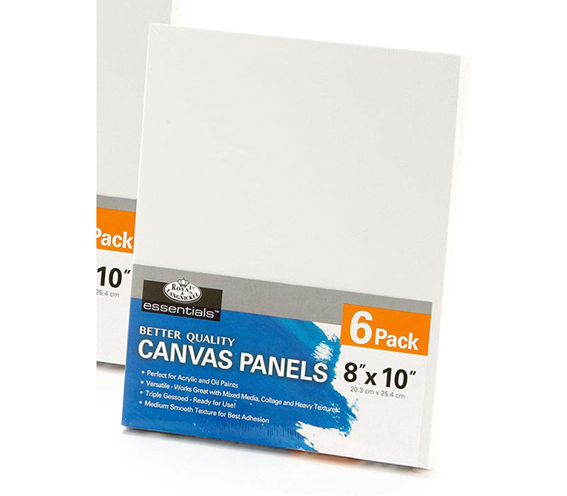 Royal & Langnickel Essentials 8 x 10 Canvas Panels, 6Pk