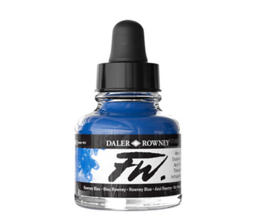 FW Liquid Acrylic Ink - 1-ounce - Rowney Blue