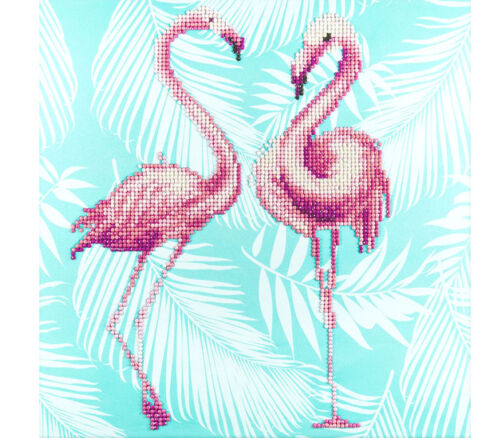 Diamond Art - Kit 12-inch x 12-inch Intermediate Flamingo Duo